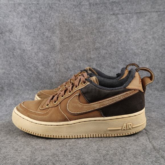 Nike Shoes 6Y Air Force 1 Low Carhartt WIP Ale Brown GS Sneakers Canvas Corduroy - Picture 6 of 16
